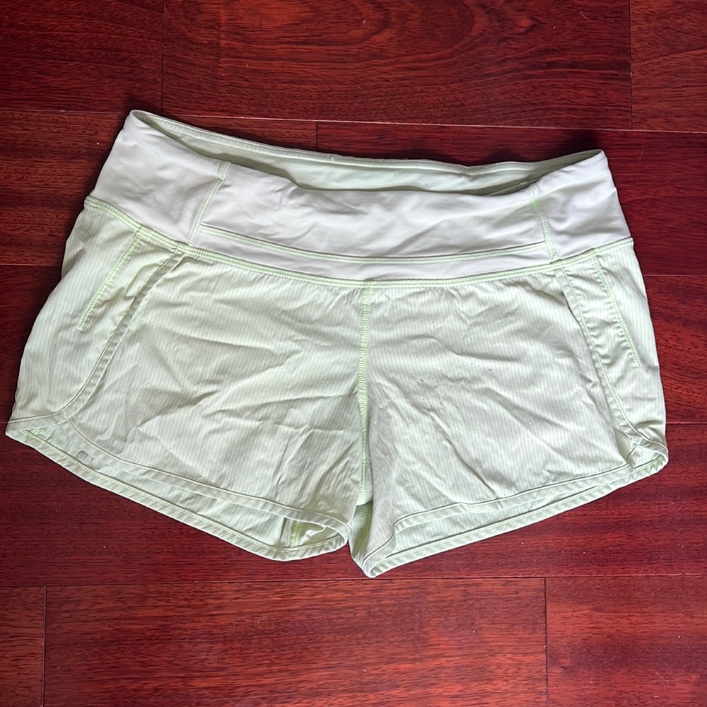 Lululemon light green shorts